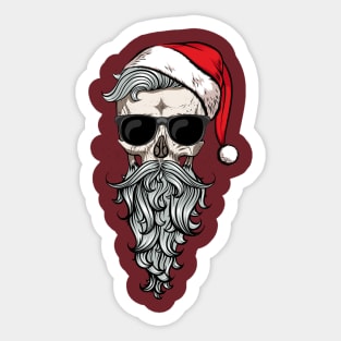 barber shop Santa Claus Christmas hat lenses Sticker